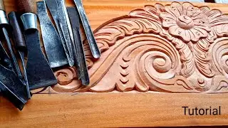How to use wood carving chisel and hammer || carving by UP wood art
