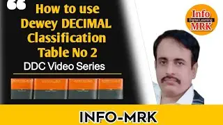 Dewey Decimal Classification Table No 2 urdu and hindi |DDC Table 2 #infomrk #classification #DDC