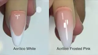 Difference between white acrylic and frosted pink acrylic