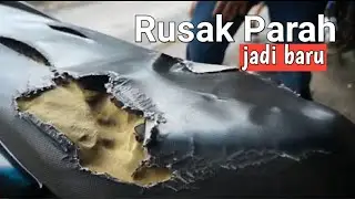 service jok motor sobek, jok robek dan bolong ternyata begini cara memperbaikinya