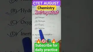 CTET CHEMISTRY QUESTION 📚🎯🔥#viral #shortsfeed #youtubeshorts #ctet #science #chemistry #shorts