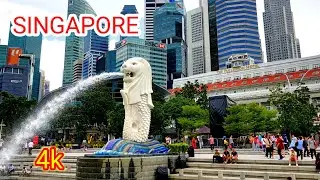SINGAPORE Walking Tour 4k View of modern city#travel