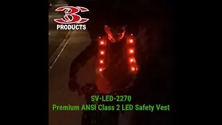 Premium ANSI Class 2 Safety Vest with 16 Bright LED lights - 3 Flashing Patterns