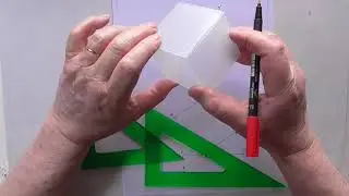 Cubo inclinado por giro en Diédrica