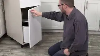 How to install a Pivot Out Trash Bin in frameless cabinets - Real Solutions for Real Life&reg;