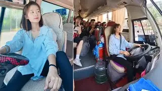 Female Bus Driver Xuemei Handles Her Day Behind the Wheel