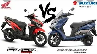 Suzuki Burgman Street vs Honda Click 125i #raichannel #suzuki #honda #suzuki125honda125 #racing