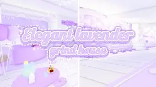 ♡ Elegant lavender grind house tour | Adopt me ♡