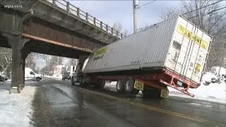 Truck Hit Youngs St. Rail Bridge