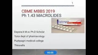 Macrolide antibiotics CBME MBBS2019