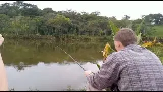 pescar &eacute; o momento na beira do lago, PESCARIA A TARDE NA CEVA , PESCA DE LAMBARI , PESCARIA !