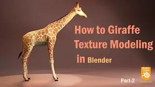 How to Giraffe Texture painting in Blender/animal/जिराफ
