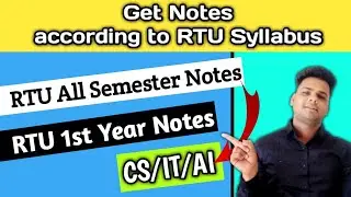 How to get RTU Notes 😋| How to get Notes according to RTU Syllabus | Engineering Subject Notes