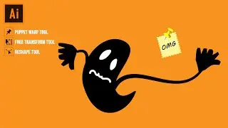 P.18 - Free Transform Tool, Puppet Warp Tool, Reshape Tool in Illustrator | AI CC 2019