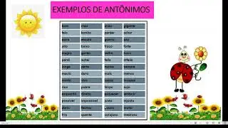 SINÔNIMO E ANTÔNIMO - 3º ANO