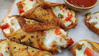 Cheesey Chicken Bread Parcel | Domino's Style | How To Make Chicken Cheese Bread Parcel |