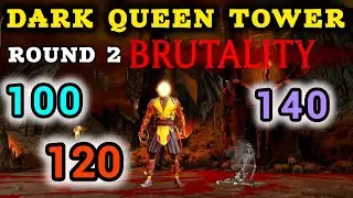 Fatal Dark Queen Tower Boss 100,120 & 140 Fight + Reward - Scorpion Brutality🔥Round 2 MK Mobile 2025