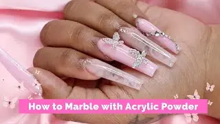 🦋 Marble Nails with Makartt's All-in-One Acrylic & Dip Powder System 🦋