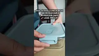 AVL Glass Lunch Box #Microwavable#Leakproof#Freezersafe#glasscontainer#lunchbox #fyp #foryou #shorts