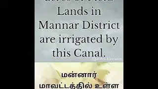 MURUNKAN GIANT TANK MAIN WATER CANAL  IN 11TH MILE STONE  AT  UYIRTHARASANKULAM OF MANNAR DISTRICT.