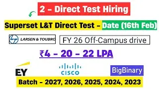 🔥L&T Superset Mass Hiring | Associate Engineer Trainee | Feb 2026 MASS Hiring | Last Date Soon