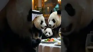 Panda family's trip to Dubai. #panda #trend #cute #youtube #dubai #ytshorts #shorts