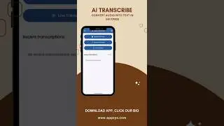 AI Transcribe &ndash; Audio to Text (Smart Transcription)#aitranscript #aiapps #audiototext #transcript