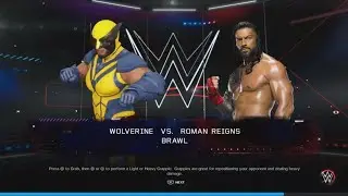 WWE 2K backstage match Wolverine VS Roman Reigns WWE #wolverinegame#WWE #RomanReigns