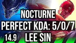NOCTURNE vs LEE SIN (JGL) | 5/0/7 | KR Master | 14.9