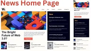 News Home Website HTML CSS And JavaScript