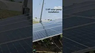 5 HP solar pump installation 👍🙌 pani pressure ⚡#shorts #shorts #youtubeshorts #viral #viralshorts