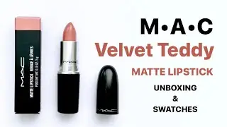 MAC Matte Lipstick 617 VELVET TEDDY 3g UNBOXING and SWATHES