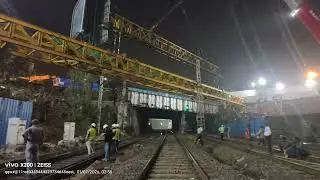 Safety truss Erection in byculla (Mumbai)#tranding #youtubeshort #construction .....!