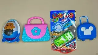 some lots of small toys and candy unboxing / big egg, purse toy, hotwheels, bagpack  / unpacking eat