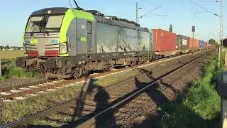 Vectron Locomotive Start to Run (Ride) With Wheel Slip 😱! Container Train at Breyell Germany 👍👍👍👍👍👍🚂