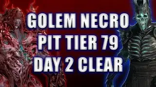Golem Necro PIT TIER 79 Clear (Day 2) Season 4 | Diablo 4 Necromancer Build #skulm