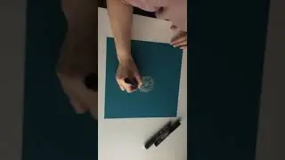 Gold Mandala on Teal Card