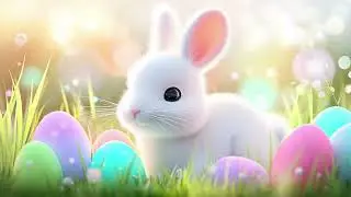Easter Ambience Easter Bunny With Easter Eggs