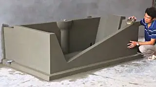 Creative Aquarium with Cement and Brick | Simple and easy to do | Amazing good job!