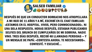 Después de que un conductor borracho nos atropellara a mi hijo de 11 años y a mí, escribí en el chat