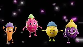 Baby Christmas Sensory Video 🎄 Dancing Fruits & Gingerbread | Holiday Music for Babies