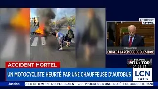 Accident mortel: un motocycliste heurt&eacute; par une chauffeuse d'autobus