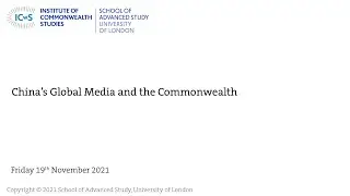 China&rsquo;s Global Media and the Commonwealth