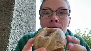 Dining out - vegan pumpkin cake donut from Mighty-O Donuts (Ballard)