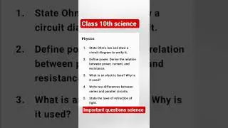 jkbose class 10th science important questions | jkbose class 10th science guess paper 2025#science#.
