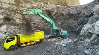 Excavator digging sand part 3