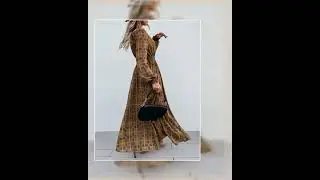 Slit Plaid Tie Neck Long Sleeve Maxi Dress