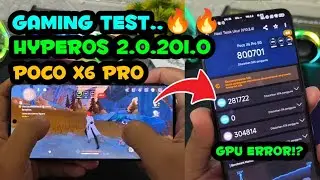 POCO X6 PRO HYPEROS 2.0.201.0 GAMING TEST PERFORMANCE IMPROVED! NO LIMITS 🔥🔥 BATTERY DRAINAGE?