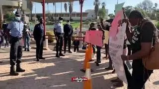 Namibian black business owners hold peaceful demonstration