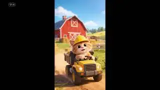 Cute Cat Builder! 😺 Yellow & Red Truck 🚜 #shorts